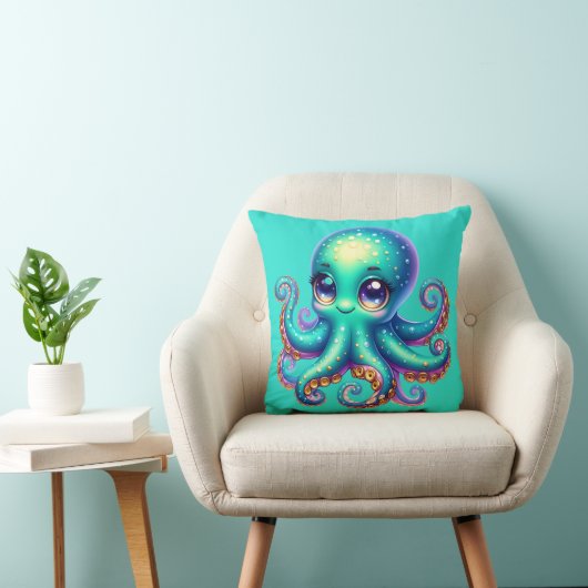 baby Octopus Ocean Fun Kussen (Stoel)
