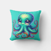 baby Octopus Ocean Fun Kussen (Voorkant)