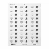 Baby Octopus Oud Papier Print Aangepast Etiket (Full Sheet)