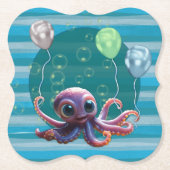 Baby Octopus Paper Onderzetters (Voorkant)