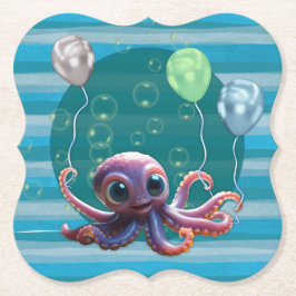 Baby Octopus Paper Onderzetters