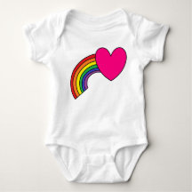Baby odysuit en warm roze hart