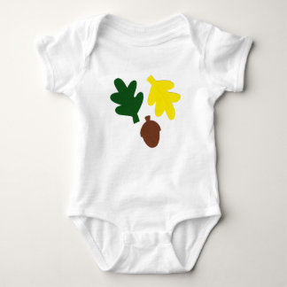 Baby odysuit met eikenbladeren en eikenhouten. romper