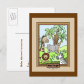 Baby Oerwoud 20-Baby showers Uitnodiging (Voorkant / Achterkant)