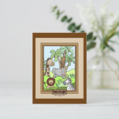 Baby Oerwoud 20-Baby showers Uitnodiging (Staand voorkant)