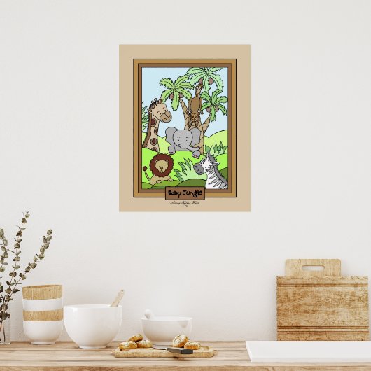 Baby Oerwoud 20 Poster (Keuken)