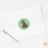 Baby Oerwoud aap Ronde Sticker (Envelop)