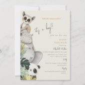 Baby Oerwoud Animals Het is een Boy Baby shower Kaart (Voorkant)