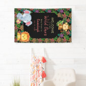 Baby Oerwoud Animals Wild One Baby shower Spandoek (Insitu)