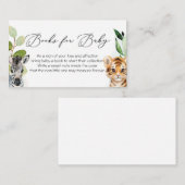 Baby Oerwoud Dieren Boek Aanvraag Kaart (Voorkant / Achterkant)