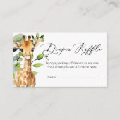 Baby Oerwoud Dieren Luier Raffle Kaart (Voorkant)