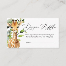 Baby Oerwoud Dieren Luier Raffle Kaart