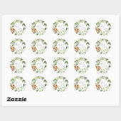 Baby Oerwoud Dieren Ronde Stickers (Vel)