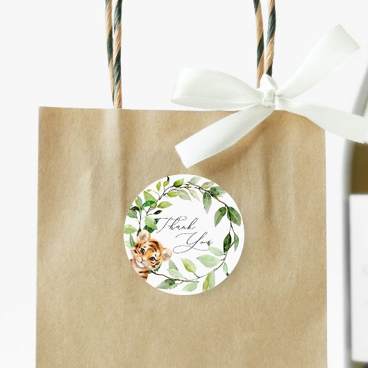Baby Oerwoud Dieren Ronde Stickers