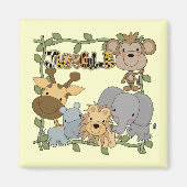 Baby Oerwoud Dieren Tshirts en geschenken Magneet (Voorkant)