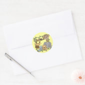 Baby Oerwoud Dieren Tshirts en geschenken Ronde Sticker (Envelop)