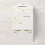 Baby Oerwoud Elephant Baby shower All In One Uitnodiging (Buitenkant)