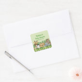 Baby Oerwoud Safari Baby shower Square Sticker! Vierkante Sticker (Envelop)