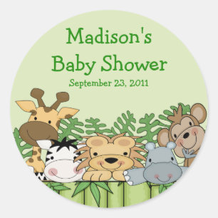 Baby Oerwoud Safari Baby shower Sticker