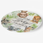 Baby Oerwoud Safari Dier Papieren Bordje (Gekanteld)