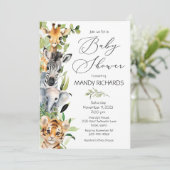 Baby Oerwouden Baby shower Kaart (Staand voorkant)