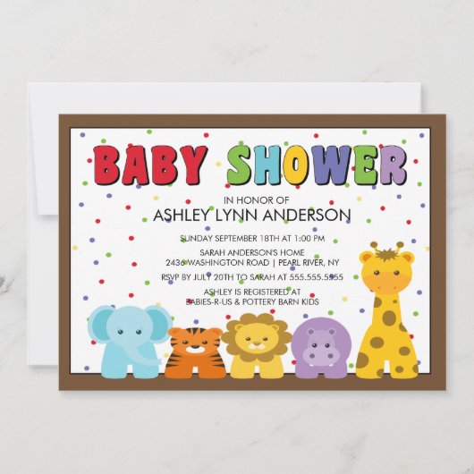 Baby Oerwouden Baby shower Kaart (Voorkant)