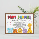 Baby Oerwouden Baby shower Kaart (Staand voorkant)