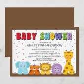 Baby Oerwouden Baby shower Kaart (Voorkant / Achterkant)