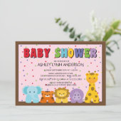 Baby Oerwouden Baby shower Kaart (Staand voorkant)