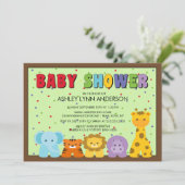 Baby Oerwouden Baby shower Kaart (Staand voorkant)