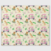 Baby Oerwouden Golfend Baby shower Cadeaupapier (Vlak)