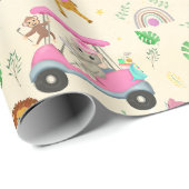 Baby Oerwouden Golfend Baby shower Cadeaupapier (Rol Hoek)