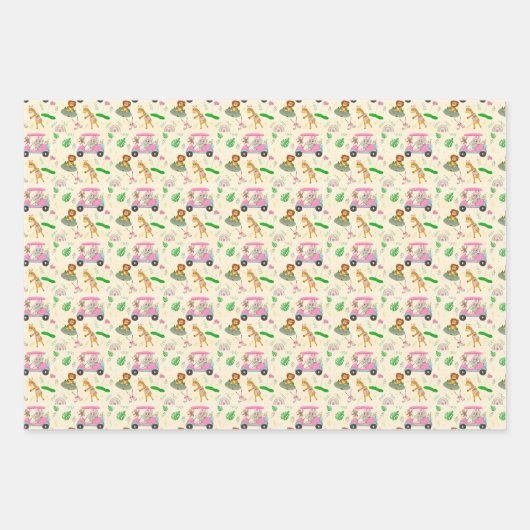 Baby Oerwouden Golfend Baby shower Inpakpapier Vel (Voorkant 3)