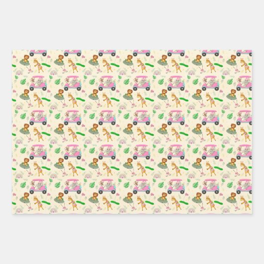 Baby Oerwouden Golfend Baby shower Inpakpapier Vel (Voorkant)