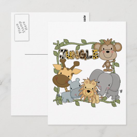 Baby Oerwouden overhemden en cadeaus Briefkaart (Voorkant / Achterkant)