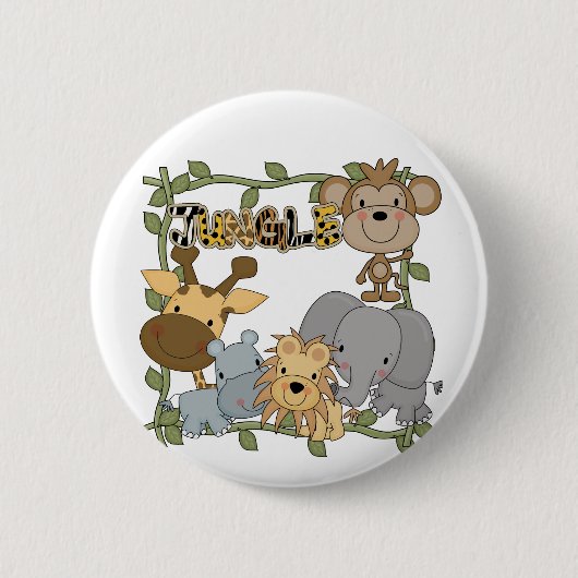 Baby Oerwouden overhemden en cadeaus Ronde Button 5,7 Cm (Voorkant)
