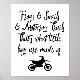 Baby of Toddler Nursery Motocross Dirtbike Print