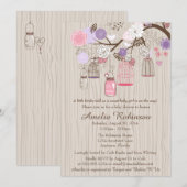 Baby of Vrijgezellenfeest - Hangende kooien en pot Kaart (Voorkant / Achterkant)