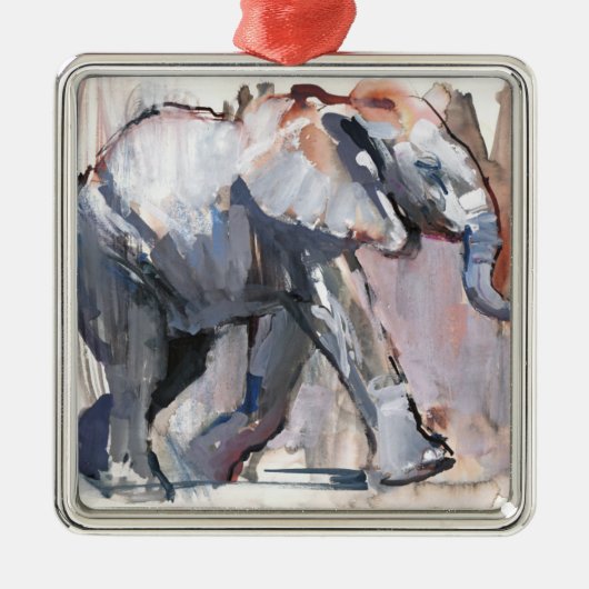 Baby olifant 2012 metalen ornament (Voorkant)
