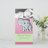 Baby Olifant aankondiging (Staand voorkant)