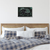 "Baby Olifant" Art Design Canvas Afdruk (Insitu (Slaapkamer))