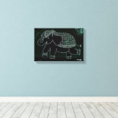"Baby Olifant" Art Design Canvas Afdruk (Insitu (Houten vloer))