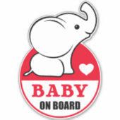 Baby olifant Baby aan boord van de Sticker (Voorkant)