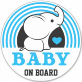 Baby olifant Baby aan boord van de Sticker van de  (Voorkant)