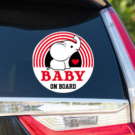 Baby olifant Baby aan boord van de Sticker van de 