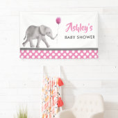 Baby olifant Baby shower banner, welkomstbord Spandoek (Insitu)
