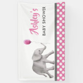 Baby olifant Baby shower banner, welkomstbord Spandoek (Verticaal)