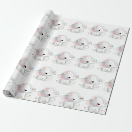 Baby olifant Baby shower Cadeaupapier