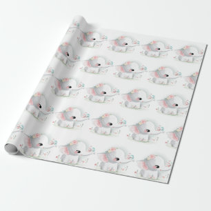 Baby olifant Baby shower Cadeaupapier