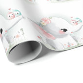 Baby olifant Baby shower Cadeaupapier (Rol Hoek)